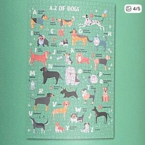 Professor Puzzle A-Z of Dogs | 1,000-Piece Jigsaw Puzzle + Poster - COMPLETE